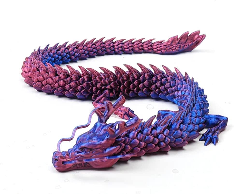 Autrucker 3D Printing Articulated Dragon, Rotating and Swinging Dragon Model Characters, 3D Printing Articulated Dragon Gifts for Dragon Lovers (
